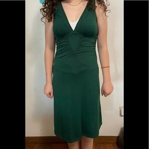 Susana Monaco Ruched Jersey Knit Dress | Sleeveless Midi | Size Small
